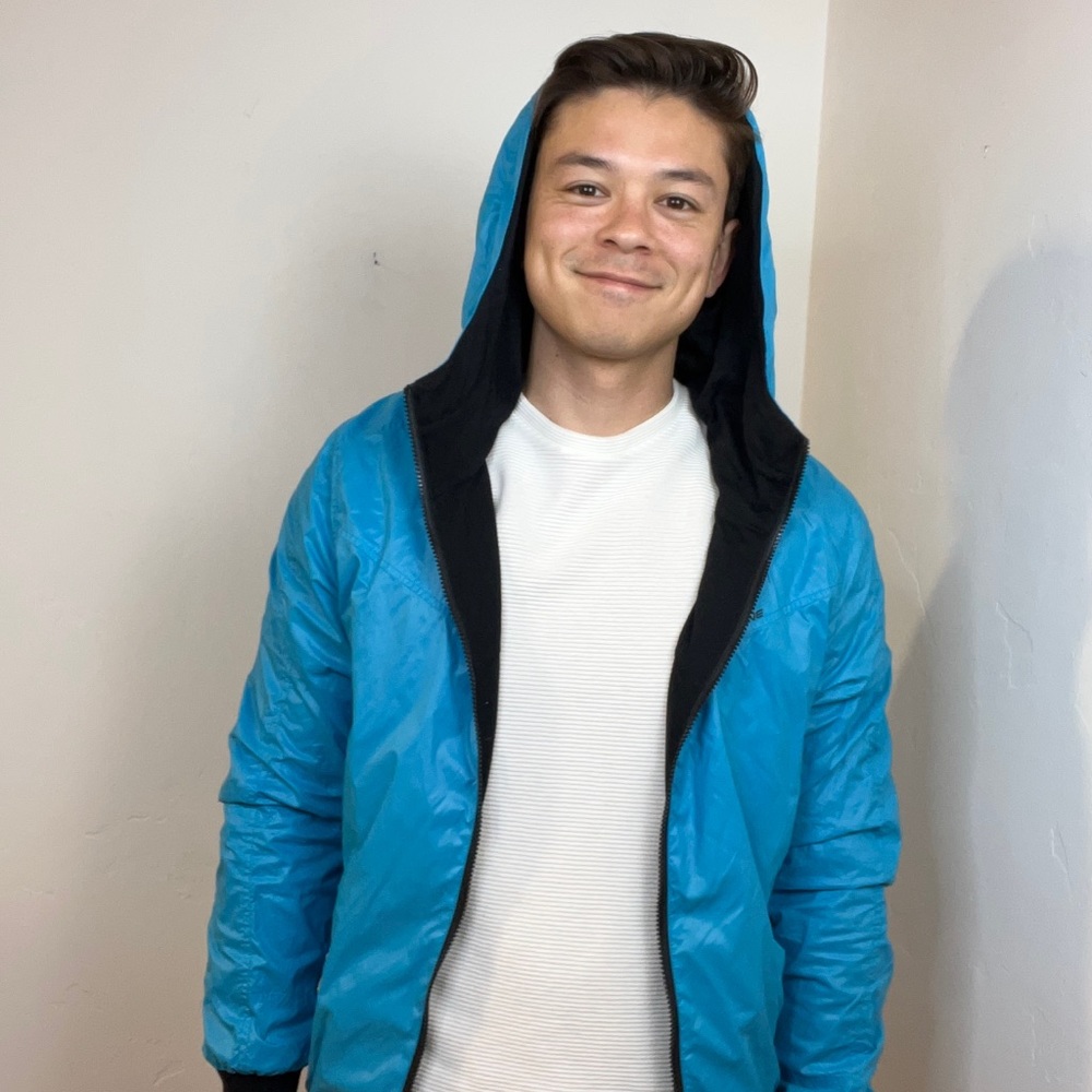 80’s reversible hoodie jacket
